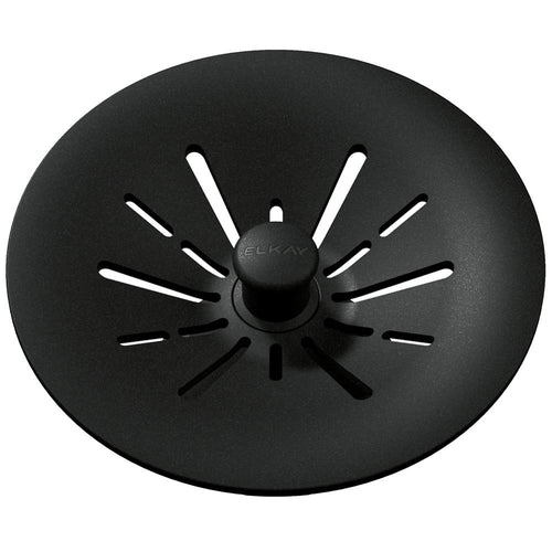Elkay Quartz Perfect Drain 3-1/2" Removable Polymer Basket Strainer and Rubber Stopper Charcoal LKPDQSCH