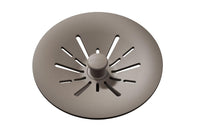 Elkay Quartz Perfect Drain 3-1/2" Removable Polymer Basket Strainer and Rubber Stopper Silvermist LKPDQSSM