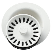 Elkay Polymer 3-1/2" Disposer Flange with Removable Basket Strainer and Rubber Stopper Ricotta LKQD35RT