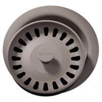 Elkay Polymer 3-1/2" Disposer Flange with Removable Basket Strainer and Rubber Stopper Silvermist LKQD35SM