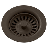 Elkay Polymer Drain Fitting with Removable Basket Strainer and Rubber Stopper Chestnut LKQS35CN