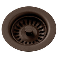 Elkay Polymer Drain Fitting with Removable Basket Strainer and Rubber Stopper Mocha LKQS35MC