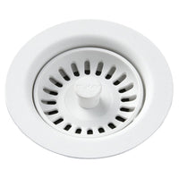 Elkay Polymer Drain Fitting with Removable Basket Strainer and Rubber Stopper Ricotta LKQS35RT