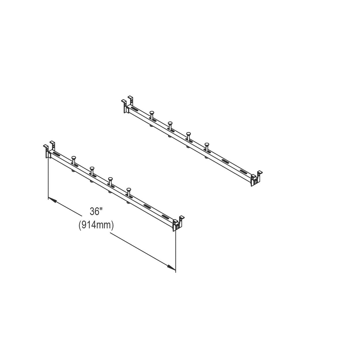 Elkay Sink Installation Undermount Support Kit 36" Long Rails LKUMSK36