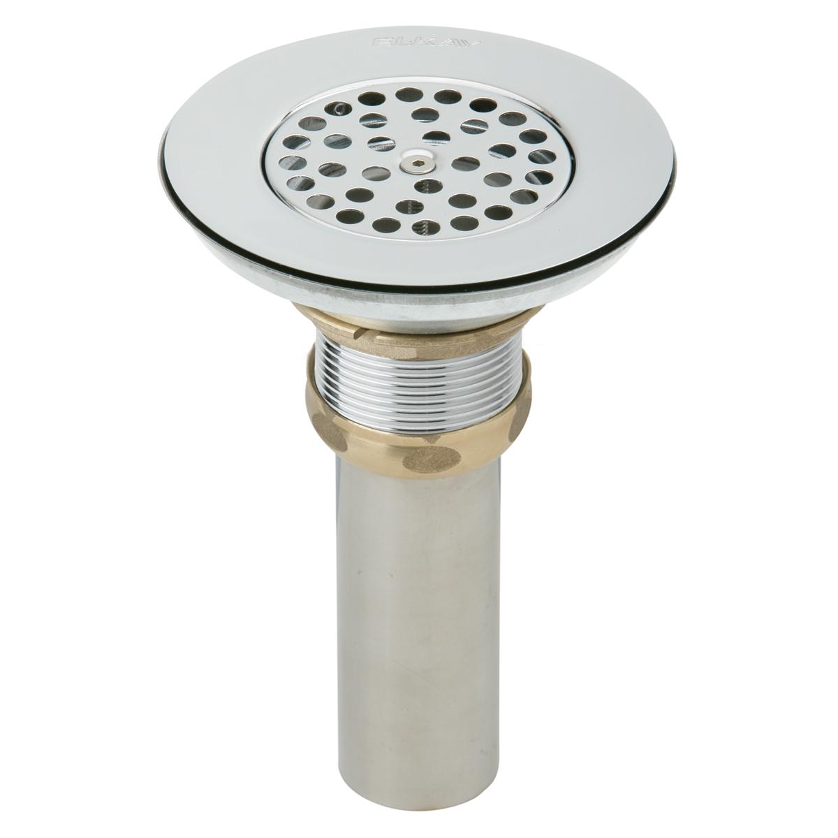 Elkay 3-1/2"Drain Nickel Plated Brass Body, Vandal-resistant Strainer and Tailpiece LKVR18