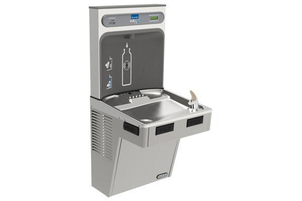 Elkay ezH2O Bottle Filling Station with Mechanically Activated Single ADA Cooler Filtered Refrigerated Light LMABF8WSLK
