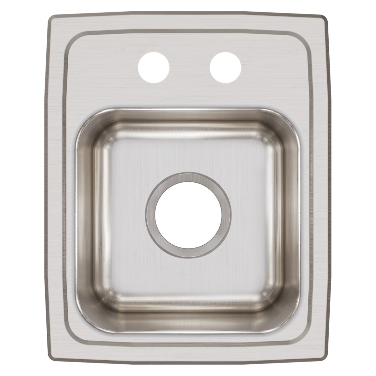 Elkay Lustertone Classic Stainless Steel 13" x 16" x 7-5/8", 2-Hole Single Bowl Drop-in Sink LR13162