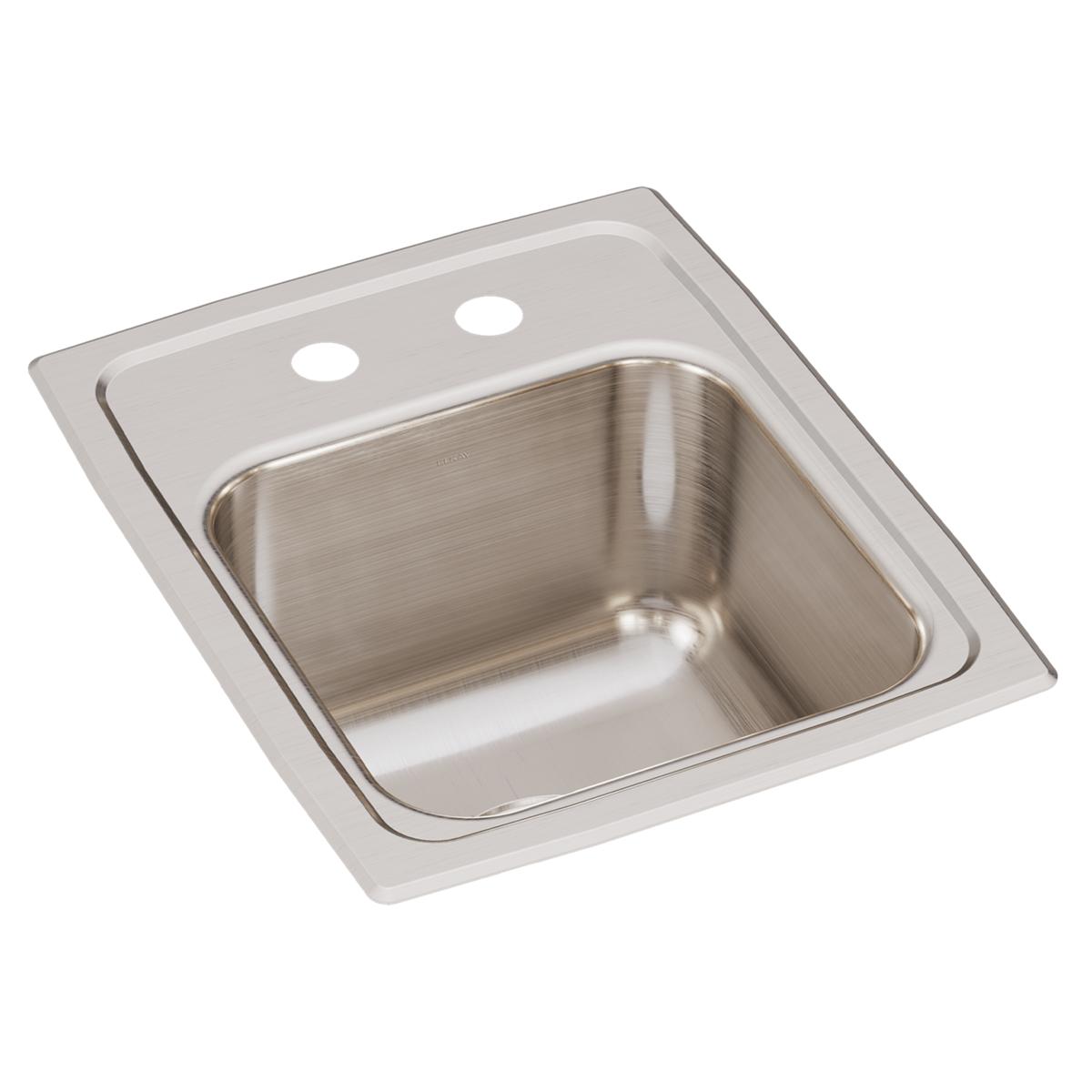 Elkay Lustertone Classic Stainless Steel 13" x 16" x 7-5/8", 2-Hole Single Bowl Drop-in Sink LR13162