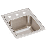 Elkay Lustertone Classic Stainless Steel 13" x 16" x 7-5/8", 3-Hole Single Bowl Drop-in Sink LR13163