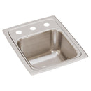 Elkay 18 Gauge Stainless Steel 13" x 16" x 7.625" Single Bowl Top Mount Kitchen Sink LRQ13163