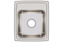 Elkay 18 Gauge Stainless Steel 15" x 17.5" x 7.625" Single Bowl Drop-in Bar/Prep Sink LR1517X