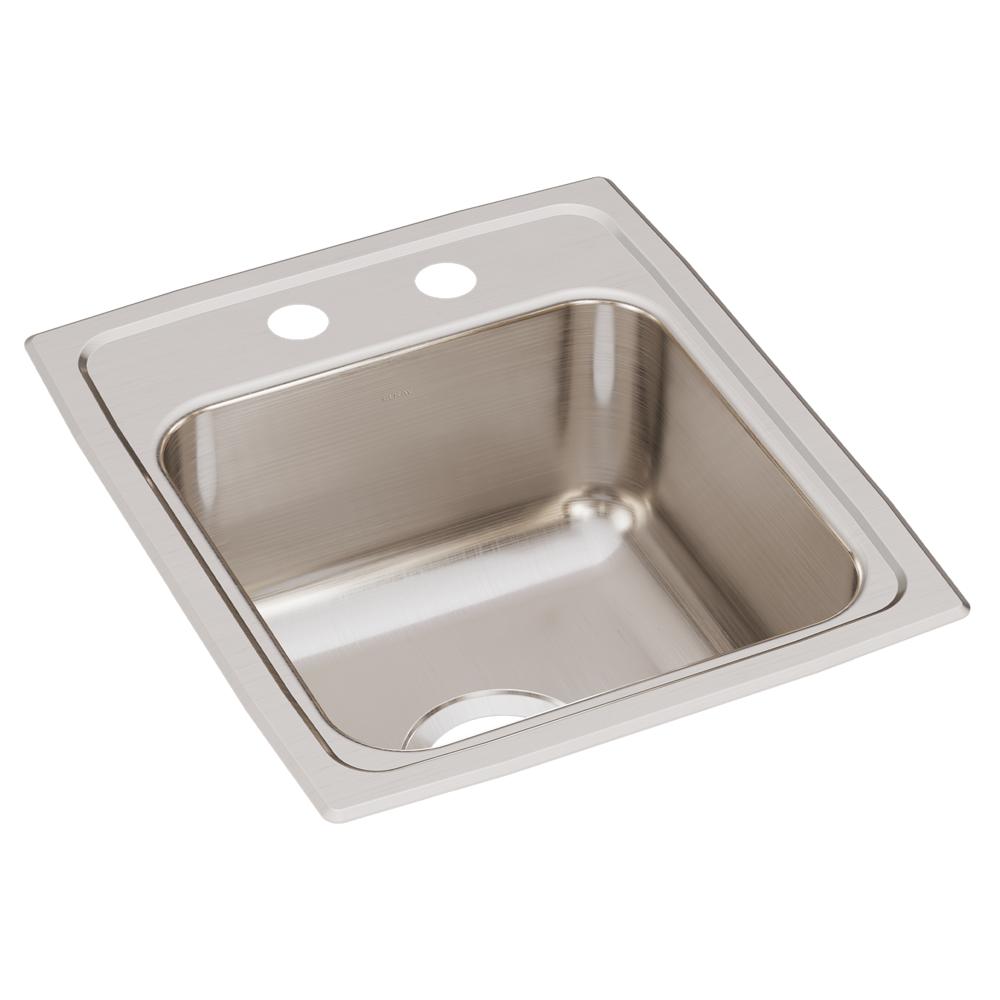 Elkay 18 Gauge Stainless Steel 15" x 17.5" x 7.625" Single Bowl Top Mount Kitchen Sink LRQ15172