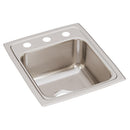 Elkay 18 Gauge Stainless Steel 15" x 17.5" x 7.625" Single Bowl Top Mount Kitchen Sink LRQ15173