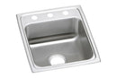 Elkay 18 Gauge Stainless Steel 15" x 22" x 7.625" Single Bowl Drop-in Kitchen Sink LR15221