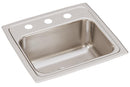 Elkay 18 Gauge Stainless Steel 17" x 16" x 7.625" Single Bowl Top Mount Kitchen Sink LRQ17163