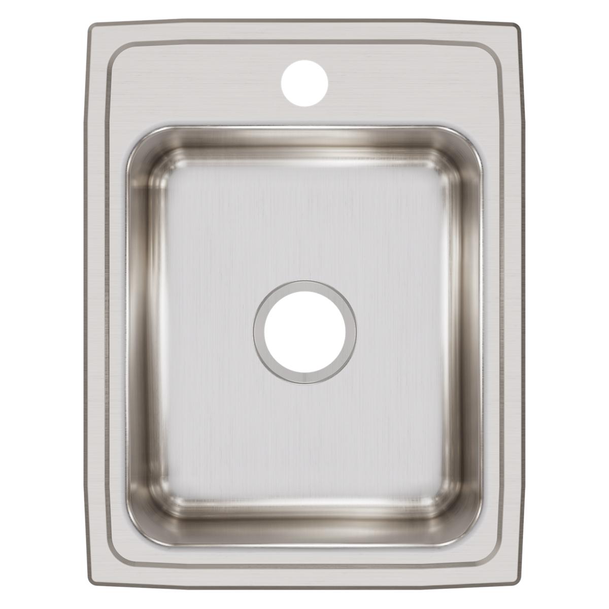 Elkay Lustertone Classic Stainless Steel 17" x 22" x 7-5/8", 1-Hole Single Bowl Drop-in Sink LR17221
