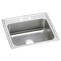 Elkay Lustertone Classic Stainless Steel 22" x 19-1/2" x 7-5/8", 2-Hole Single Bowl Drop-in Sink LR22192