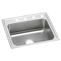 Elkay Lustertone Classic Stainless Steel 22" x 19-1/2" x 7-5/8", 4-Hole Single Bowl Drop-in Sink LR22194
