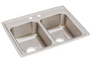 Elkay 18 Gauge Stainless Steel 25" x 19.5" x 7.625" Double Bowl Top Mount Kitchen Sink LRQ25192