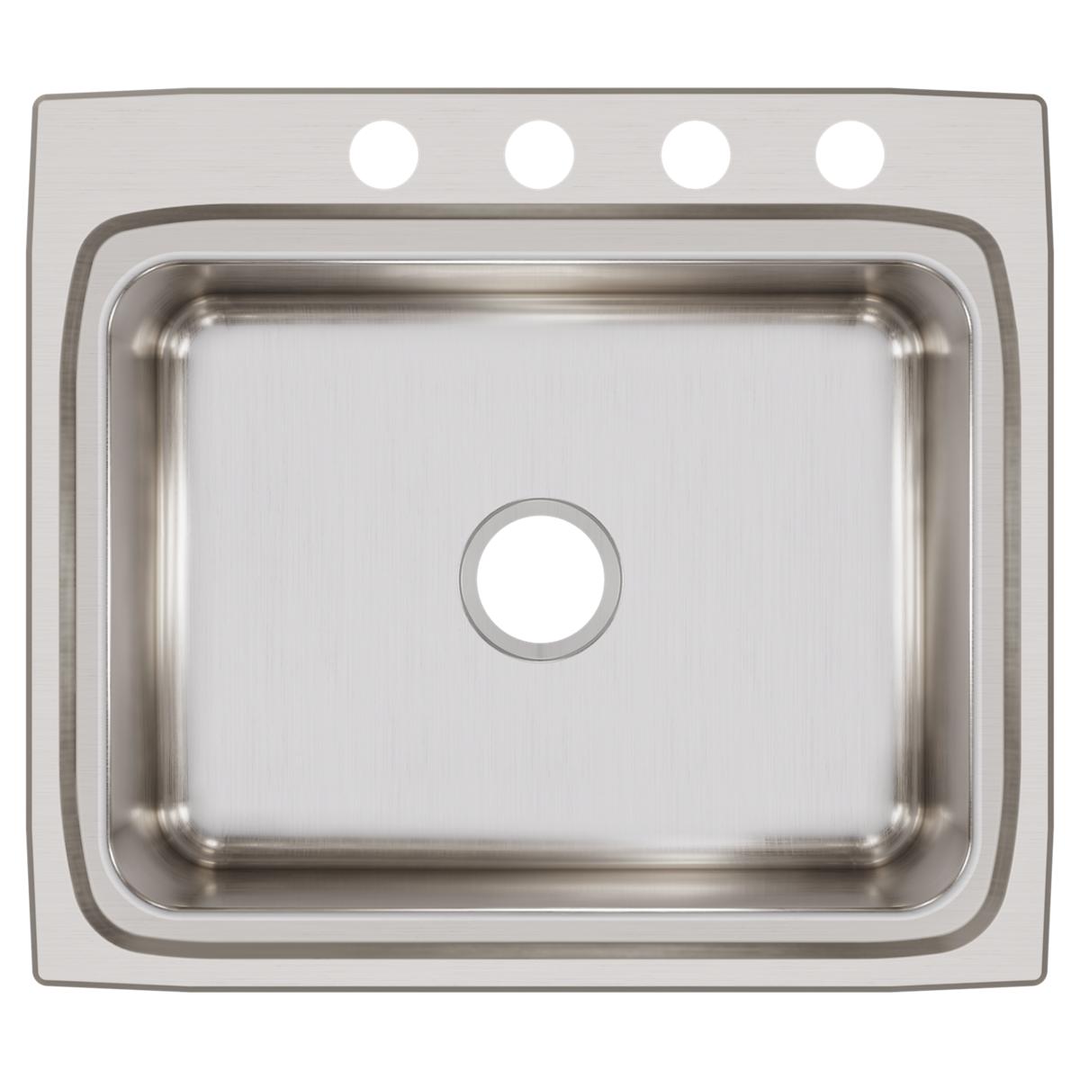 Elkay Lustertone Classic Stainless Steel 25" x 22" x 8-1/8", Single Bowl Drop-in Sink LR25224
