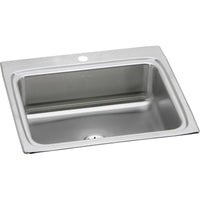 Elkay Lustertone Classic Stainless Steel 25" x 22" x 8-1/8", 1-Hole Single Bowl Drop-in Sink with Perfect Drain LR2522PD1