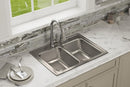 Elkay 18 Gauge Stainless Steel 29" x 22" x 7.625" Double Bowl Drop-in Kitchen Sink LR29225