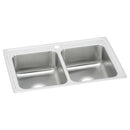 Elkay 18 Gauge Stainless Steel 33" x 21.25" x 7.875" Double Bowl Top Mount Kitchen Sink LRQ33211