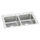 Elkay 18 Gauge Stainless Steel 33" x 21.25" x 7.875" Double Bowl Top Mount Kitchen Sink LRQ33210