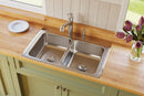 Elkay 18 Gauge Stainless Steel 33" x 22" x 8.125" Double Bowl Drop-in Kitchen Sink LR33225