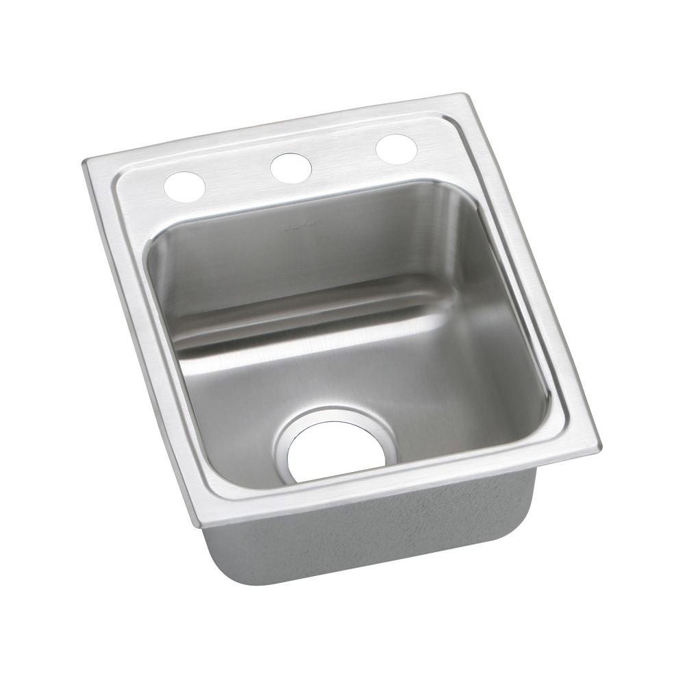 Elkay 18 Gauge Stainless Steel 13" x 16" x 5.5" Single Bowl Drop-in Kitchen Sink LRADQ1316553