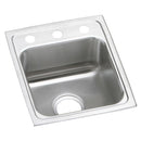 Elkay Lustertone Classic Stainless Steel 15" x 17-1/2" x 4-1/2", 3-Hole Single Bowl Drop-in ADA Sink LRAD1517453