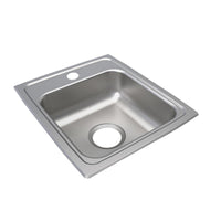 Elkay Lustertone Classic Stainless Steel 15" x 17-1/2" x 5-1/2", 1-Hole Single Bowl Drop-in ADA Sink LRAD1517551
