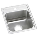 Elkay 18 Gauge Stainless Steel 15" x 17.5" x 6.5" Single Bowl Drop-in Kitchen Sink LRADQ1517651