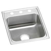 Elkay Lustertone Classic Stainless Steel 17" x 20" x 5", 2-Hole Single Bowl Drop-in ADA Sink LRAD1720502