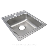 Elkay Lustertone Classic Stainless Steel 17" x 20" x 6", MR2-Hole Single Bowl Drop-in ADA Sink LRAD172060MR2