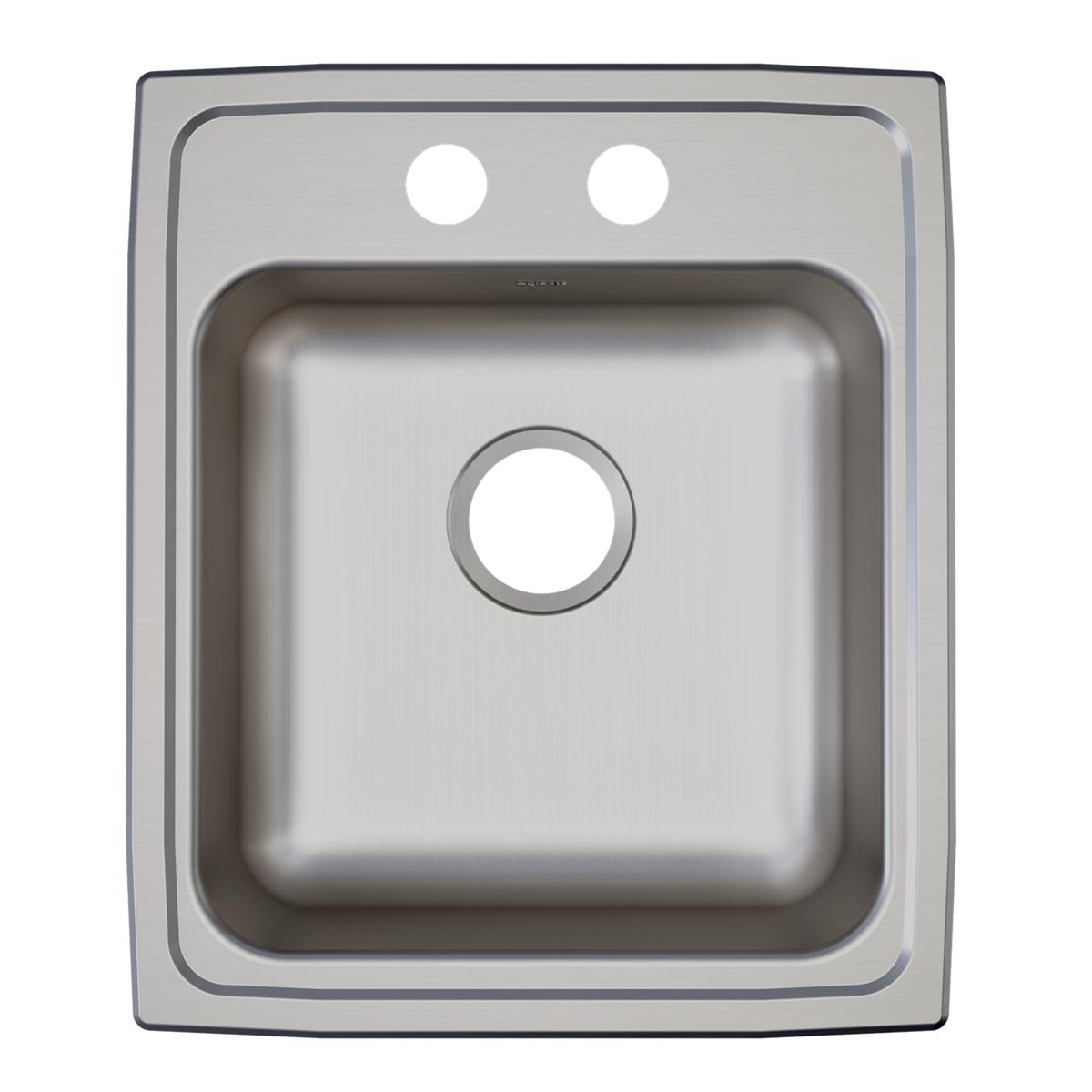 Elkay Lustertone Classic Stainless Steel 17" x 20" x 6", Single Bowl Drop-in ADA Sink LRAD1720602