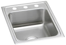 Elkay 18 Gauge Stainless Steel 17" x 22" x 4" Single Bowl Drop-in Kitchen Sink LRAD1722402