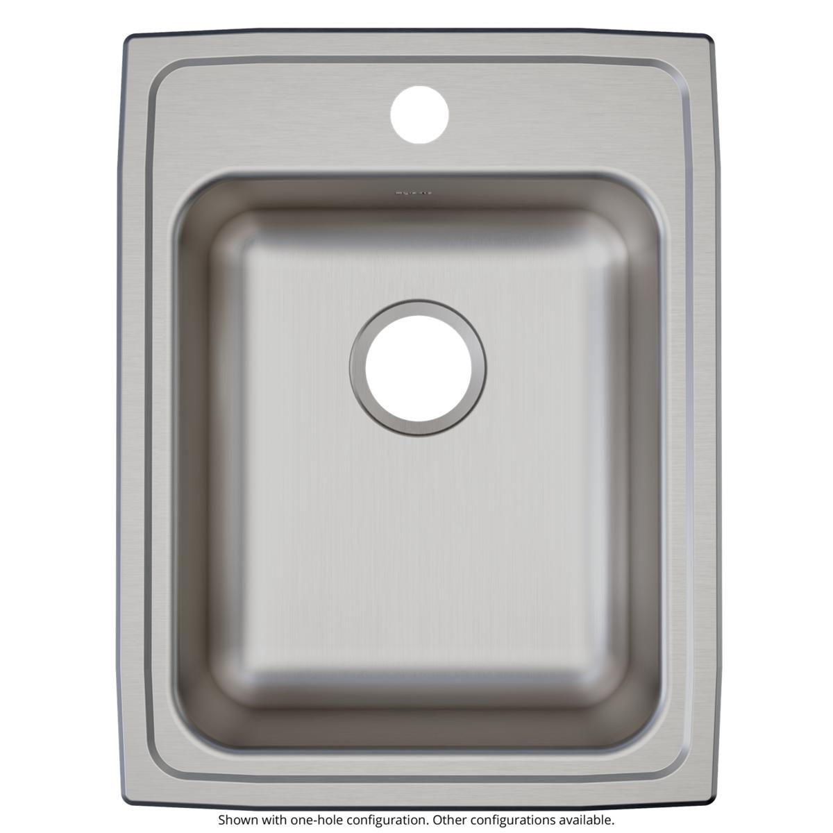 Elkay Lustertone Classic Stainless Steel 17" x 22" x 6", 2-Hole Single Bowl Drop-in ADA Sink LRAD1722602
