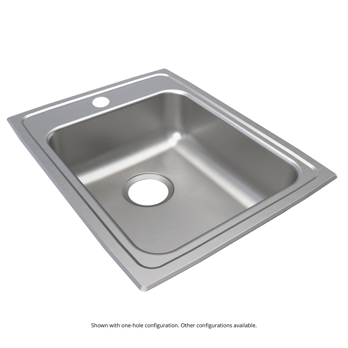 Elkay Lustertone Classic Stainless Steel 17" x 22" x 6-1/2", 1-Hole Single Bowl Drop-in ADA Sink LRAD1722651