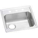 Elkay Lustertone Classic Stainless Steel 19" x 18" x 6", 3-Hole Single Bowl Drop-in ADA Sink with Left Drain LRAD191860L3