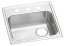 Elkay 18 Gauge Stainless Steel 19" x 18" x 6.5" Single Bowl Drop-in Kitchen Sink LRAD191865R1
