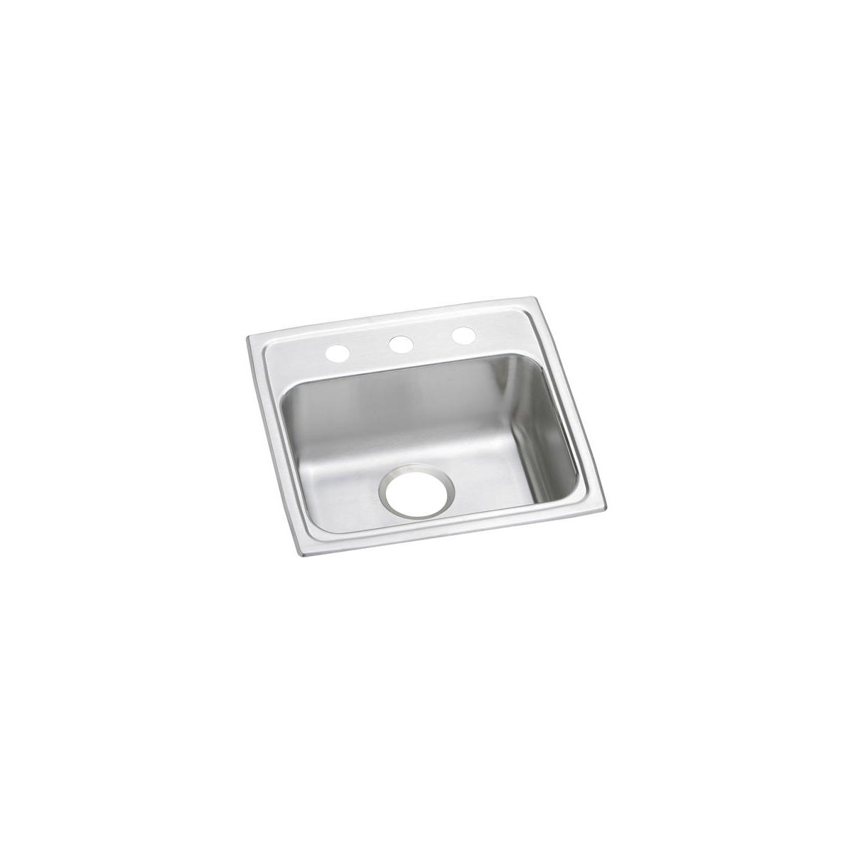 Elkay Lustertone Classic Stainless Steel 19-1/2" x 19" x 4-1/2", 1-Hole Single Bowl Drop-in ADA Sink LRAD1919451