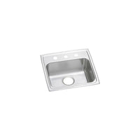 Elkay Lustertone Classic Stainless Steel 19" x 18" x 4", 3-Hole Single Bowl Drop-in ADA Sink LRAD1918403
