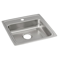 Elkay Lustertone Classic Stainless Steel 19-1/2" x 19" x 5", 1-Hole Single Bowl Drop-in ADA Sink LRAD1919501
