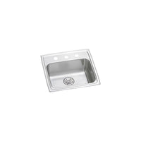 Elkay Lustertone Classic Stainless Steel 19-1/2" x 19" x 6-1/2", Single Bowl Drop-in ADA Sink with Perfect Drain LRAD191965PD1