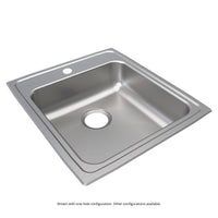 Elkay Lustertone Classic Stainless Steel 19-1/2" x 22" x 6", OS4-Hole Single Bowl Drop-in ADA Sink LRAD202260OS4
