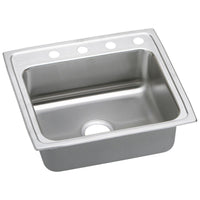 Elkay Lustertone Classic Stainless Steel 22" x 19-1/2" x 6", Single Bowl Drop-in ADA Sink LRADQ2219601