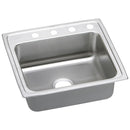 Elkay Lustertone Classic Stainless Steel 22" x 19-1/2" x 6", Single Bowl Drop-in ADA Sink LRADQ2219601
