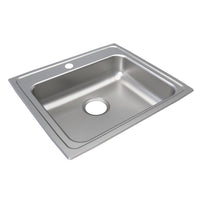 Elkay Lustertone Classic Stainless Steel 22" x 19-1/2" x 6", Single Bowl Drop-in ADA Sink LRAD221960MR2