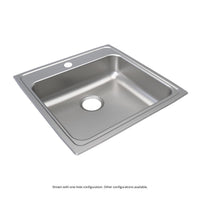 Elkay Lustertone Classic Stainless Steel 22" x 22" x 6", 4-Hole Single Bowl Drop-in ADA Sink LRAD2222604
